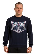  Худи, свитшот, футболка с принтом Енот в этническом стиле