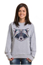  Худи, свитшот, футболка с принтом Енот в этническом стиле