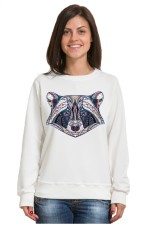  Худи, свитшот, футболка с принтом Енот в этническом стиле