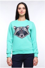  Худи, свитшот, футболка с принтом Енот в этническом стиле