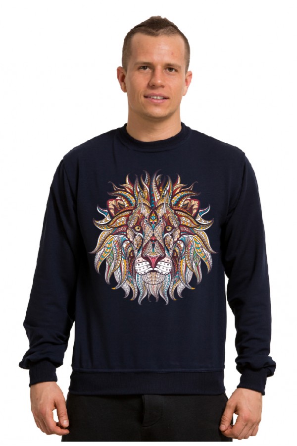 Толстовка , свитшот, футболка со Львом в этническом стиле