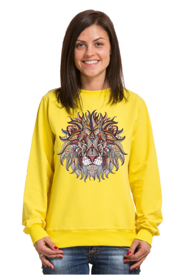 Толстовка , свитшот, футболка со Львом в этническом стиле
