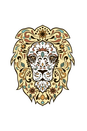 Худи этнический лев, свитшот этнический лев, футболка этнический лев