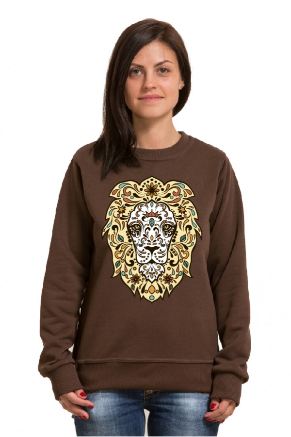 Толстовка этнический лев, свитшот этнический лев, футболка этнический лев
