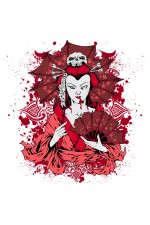  Толстовка Кровавая гейша, свитшот Кровавая гейша, футболка Кровавая гейша