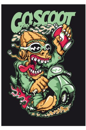 Толстовка, свитшот, футболка Скутер (Go Scoot!)