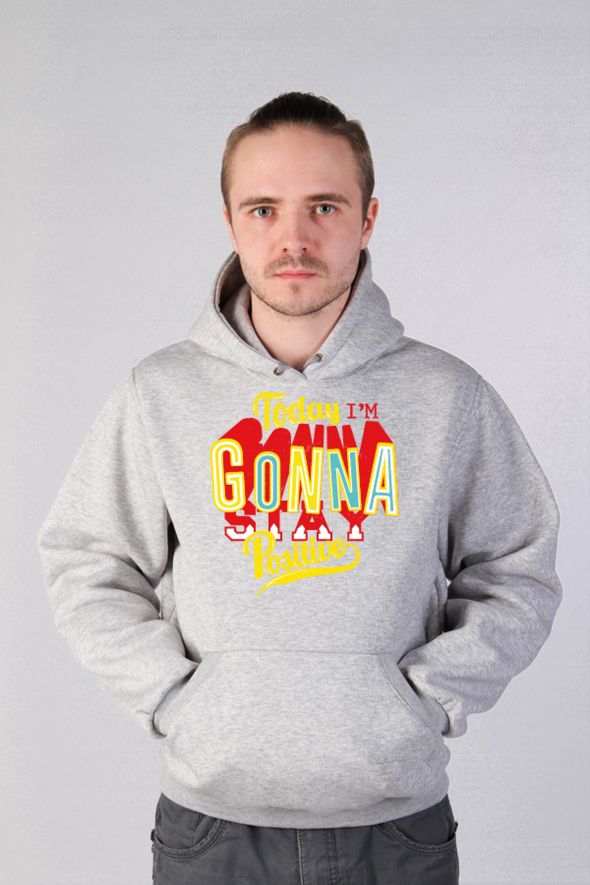 Толстовка, свитшот, футболка Позитив (Today I'm gonna stay positive) — фото 14