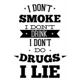 Толстовка, свитшот, футболка I don't smoke