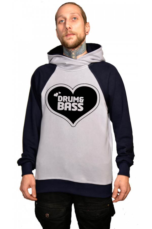 Толстовка I love Drum and bass, свитшот I love Drum and bass, футболка I love Drum and bass
