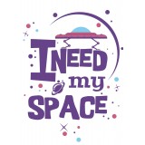  Толстовка, свитшот или футболка с принтом I need my Space