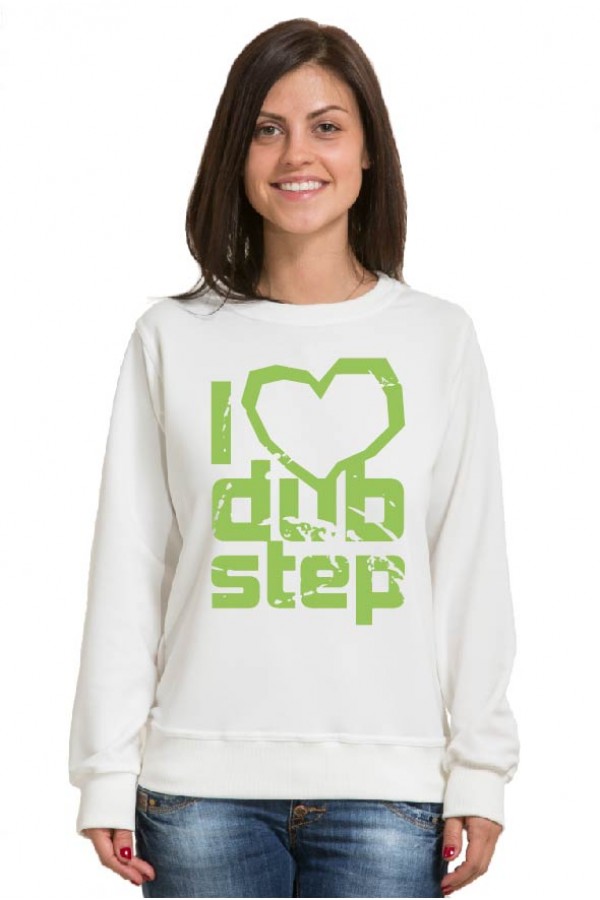 Толстовка I love Dubstep, свитшот I love Dubstep, футболка I love Dubstep