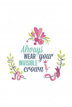  Толстовка, свитшот, футболка с принтом Always wear your invisible crown