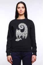  Худи с принтом Кот с рыбой, свитшот с принтом Кот с рыбой, футболка с принтом Кот с рыбой