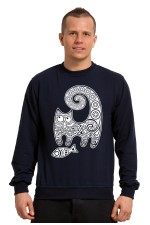  Худи с принтом Кот с рыбой, свитшот с принтом Кот с рыбой, футболка с принтом Кот с рыбой