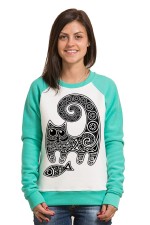  Худи с принтом Кот с рыбой, свитшот с принтом Кот с рыбой, футболка с принтом Кот с рыбой