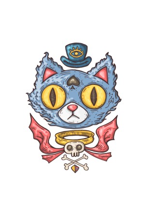 Толстовка, свитшот, футболка Кот в шляпе