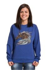  Худи, свитшот, футболка с принтом "Лошадь в этническом стиле"