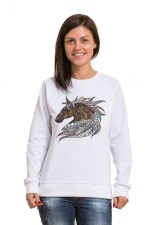  Худи, свитшот, футболка с принтом "Лошадь в этническом стиле"