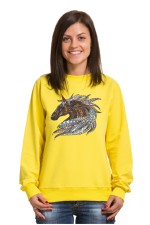  Худи, свитшот, футболка с принтом "Лошадь в этническом стиле"