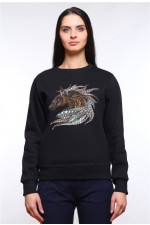  Худи, свитшот, футболка с принтом "Лошадь в этническом стиле"