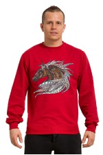  Худи, свитшот, футболка с принтом "Лошадь в этническом стиле"