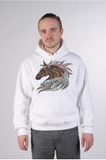  Худи, свитшот, футболка с принтом "Лошадь в этническом стиле"