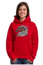  Худи, свитшот, футболка с принтом "Лошадь в этническом стиле"