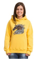  Худи, свитшот, футболка с принтом "Лошадь в этническом стиле"