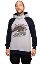  Худи, свитшот, футболка с принтом "Лошадь в этническом стиле"