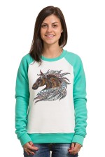  Худи, свитшот, футболка с принтом "Лошадь в этническом стиле"