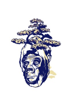 Толстовка, свитшот, футболка с принтом Monkey in the Jungle