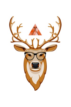 Худи с оленем, свитшот с оленем, футболка с оленем (#001)