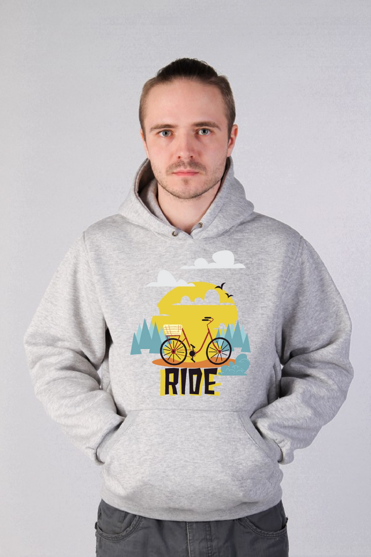 Толстовка Ride, свитшот Ride, футболка Ride (с велосипедом) — фото 4