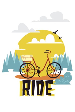 Толстовка Ride, свитшот Ride, футболка Ride (с велосипедом)