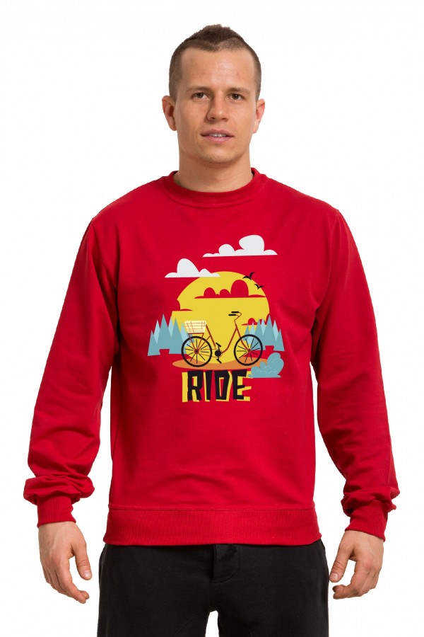 Толстовка Ride, свитшот Ride, футболка Ride (с велосипедом)