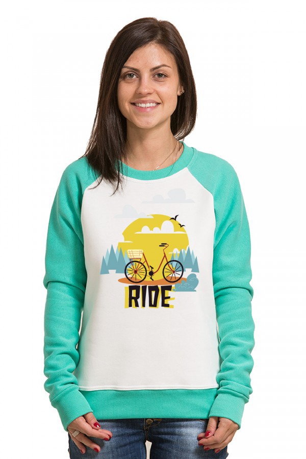 Толстовка Ride, свитшот Ride, футболка Ride (с велосипедом)