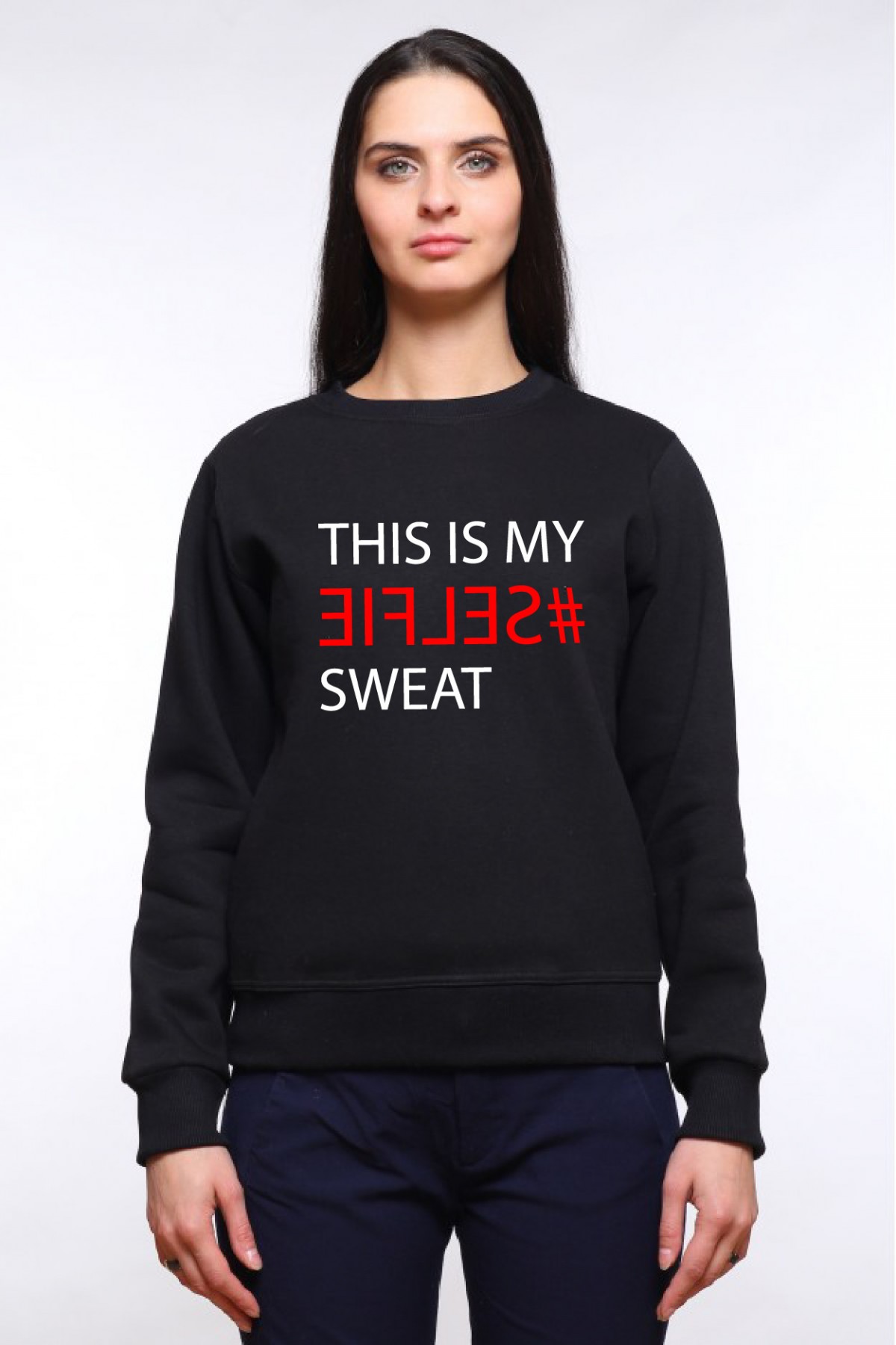Худи, свитшот или футболка с принтом Selfie Sweat — фото 4
