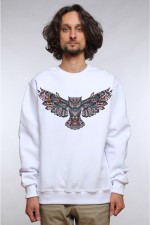  Толстовка, свитшот, футболка Сова с расправленными крыльями