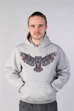  Толстовка, свитшот, футболка Сова с расправленными крыльями