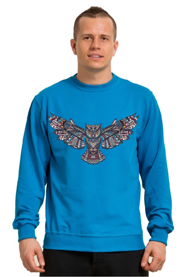  Толстовка, свитшот, футболка Сова с расправленными крыльями