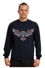  Толстовка, свитшот, футболка Сова с расправленными крыльями