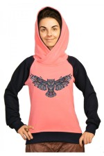  Толстовка, свитшот, футболка Сова с расправленными крыльями