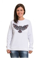  Толстовка, свитшот, футболка Сова с расправленными крыльями