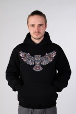  Толстовка, свитшот, футболка Сова с расправленными крыльями