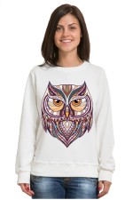  Толстовка Совушка в этническом стиле, свитшот Совушка в этническом стиле, футболка Совушка в этническом стиле