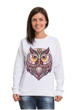  Толстовка Совушка в этническом стиле, свитшот Совушка в этническом стиле, футболка Совушка в этническом стиле