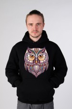  Толстовка Совушка в этническом стиле, свитшот Совушка в этническом стиле, футболка Совушка в этническом стиле