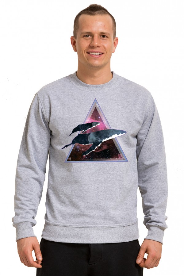 Толстовка, свитшот, футболка Space Whales