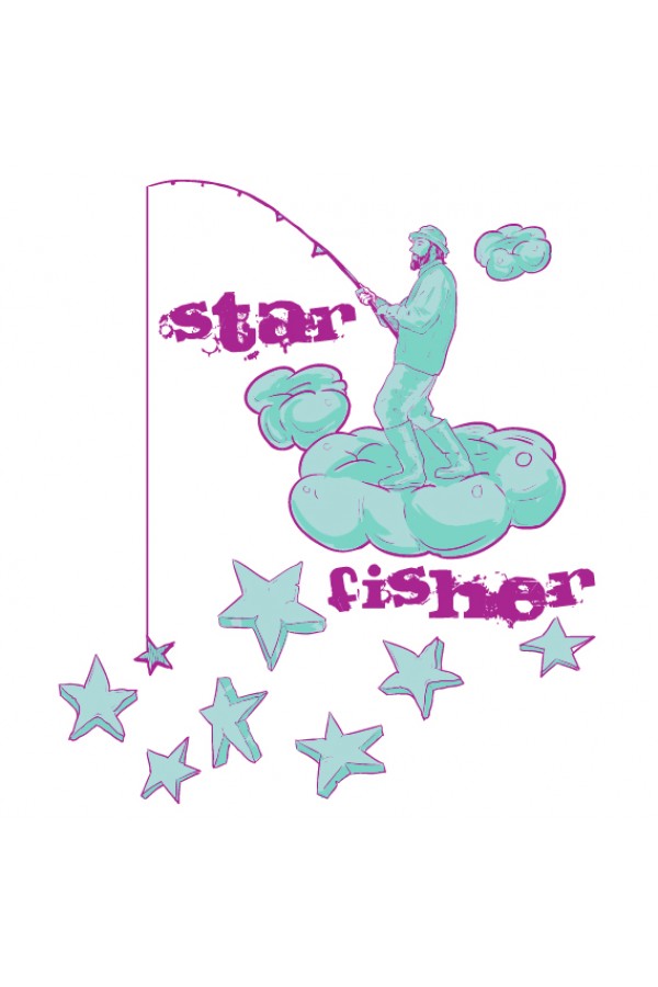 Star Fisher Звездный рыбак Толстовка, свитшот  с принтом Star Fisher Звездный рыбак, футболка с принтом Star Fisher Звездный рыбак