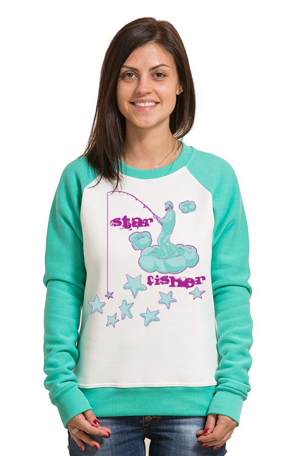 Star Fisher Звездный рыбак Толстовка, свитшот  с принтом Star Fisher Звездный рыбак, футболка с принтом Star Fisher Звездный рыбак